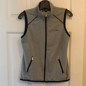 Lauren Active - Ralph Lauren L-RL Gray Vest with Black Trim, Medium